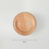 创意墙上挂钩木质挂衣钩墙CIAA壁衣帽钩玄关挂衣架装饰纽扣挂钩北欧 小纽扣A款配螺丝和免钉贴