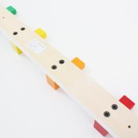 创意可爱入户玄关挂钩CIAA后儿童房彩虹色免打孔进墙上挂衣钩衣服挂钩 彩虹色54cm六钩