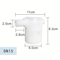太阳能水箱浮球阀鱼缸水塔水池CIAA进水阀全自动水位控制器控制阀开关 4分DN15内装(侧进水)