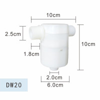 太阳能水箱浮球阀鱼缸水塔水池CIAA进水阀全自动水位控制器控制阀开关 6分DN20外装(侧进水)