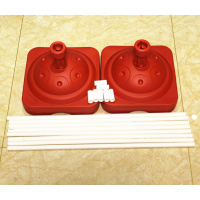 气球拱支架子装CIAA饰店庆布置底座环扣可拆卸折叠便携式结婚庆开业 2红底座+8节pvc杆+接口