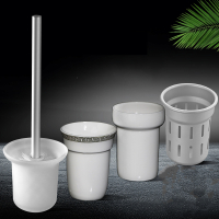 马桶刷玻璃杯子CIAA磨砂放马桶刷的底座陶瓷杯厕所太空铝置物