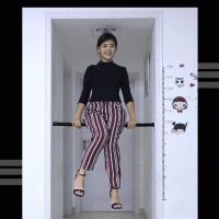 伸缩浴帘杆晾衣杆CIAA窗帘杆免打孔安装卧室客厅阳台隔断撑杆 (白花纹+空气压力套)2.6-3.1