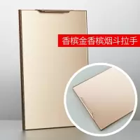 橱柜定做钢化玻璃晶CIAA钢带框厨房彩晶金刚灶台订制精钢板 香槟金隐框/平方米,拉手单算(香槟烟斗拉手12/支)