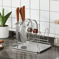 不锈钢厨房菜板砧板CIAA架案板置物架子收纳架 不带刀架锅盖架