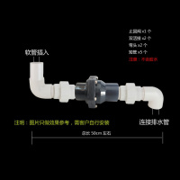 PVC止逆单向阀CIAA厨房水管防臭防反水 翻板式横装阀50mm 套餐3(双活接+止回阀+双活接)