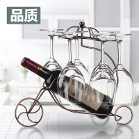 古铜色马车式红酒杯架CIAA酒架多功能款 葡萄酒架创意时尚家居摆件