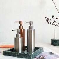北欧 玫瑰金不锈钢CIAA乳液分装瓶按压瓶 家居洗发水沐浴露洗手液瓶 小250ml银色乳液瓶