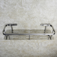 304不锈钢厨房收纳架调味CIAA品置物架浴室卫生间方形单层架子免打孔 长40cm送免打孔.钉