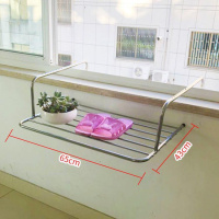 窗外晾衣架阳台晾晒 CIAA窗户凉鞋高层室外伸缩挂置物窗台小晒。 中号加宽65*43