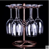 欧式时尚铁艺古铜色红酒杯架CIAA 酒架 倒挂高脚杯架挂架子酒具柜摆件 单个杯架(不含杯子)