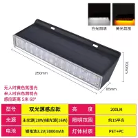 太阳能灯别墅户外CIAA庭院壁灯家用花园农村路灯人体感应防水室外电灯 轮廓灯双光源人体感应款