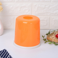 简约圆形 抽纸盒纸巾CIAA筒卷纸筒纸巾桶家用客厅卫生间 桔色[6个装]