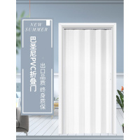 PVC折叠推拉卫生间CIAA开放式厨房隐形隔断 无轨道百叶简易