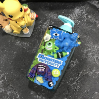 少女卡通分装瓶洗发水沐浴露空瓶子按压瓶挤压式CIAA洗手液瓶化妆品 分装器奶油蓝色怪兽大学