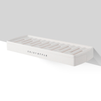 免打孔北欧创意吸盘壁挂式CIAA香皂架肥皂盒双层沥水浴室卫生间香皂盒 极简白加长款[双层沥水]