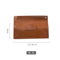 皮革ins抽纸盒CIAA北欧纸巾盒简约客厅茶几创意家用车载用纸巾袋 复古棕(常规款)