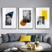 客厅装饰画现代简约CIAA轻奢挂画北欧沙发背景墙三联 21593/21595/21596 50*70油画布画面深木框NX
