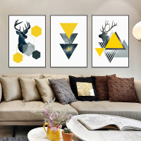 客厅装饰画现代简约CIAA轻奢挂画北欧沙发背景墙三 7777-S/7778-S/10109 60*90水晶画面深木框NX