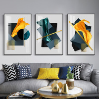 客厅装饰画现代简约CIAA轻奢挂画北欧沙发背景墙三联 33870/33871/33872 40*60水晶画面经典黑框NX