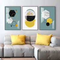 客厅装饰画现代简约CIAA轻奢挂画北欧沙发背景墙三 30171/30172/30173 60*90油画布画面经典黑框NX
