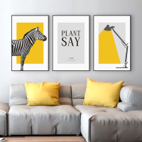 客厅装饰画现代简约CIA 10031/10032/10033 60*90油画布画面时尚银框LB(铝合金属外框+高透玻璃)