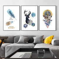 客厅装饰画现代简约CIAA轻奢挂画北欧沙发背景墙三联 12208/12210/12209 40*60水晶画面经典黑框NX