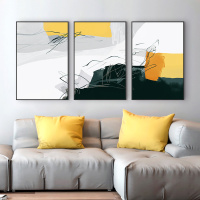 客厅装饰画现代简约CIAA轻奢挂 9631/9632/9633 60*80水晶画面时尚银框LB(铝合金属外框+高透玻璃)