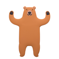 可爱卡通挂钩CIAA强力粘胶后钥匙包创意厨房.贴浴室免打孔墙壁挂 棕熊(承重500g)