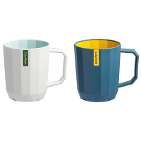 洗漱杯家用刷牙杯子女学生CIAA宿舍简约创意可爱情侣便携漱口杯套装 夜光蓝+星际蓝