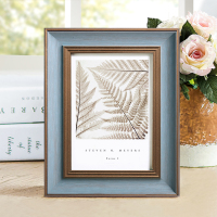 相框摆台CIAA4K8开8寸7创意美式欧式做旧画框儿童宝宝相册框定制 做旧浅蓝 10寸摆台[可放20.3*25.4cm]