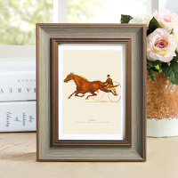 相框摆台CIAA4K8开8寸7创意美式欧式做旧画框儿童宝宝相册框定制 做旧线灰 10寸摆台[可放20.3*25.4cm]