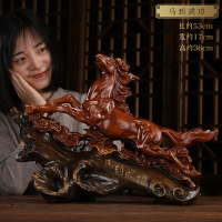 马摆件马到成功CIAA生肖马工艺品办公室桌酒柜电视柜装饰礼品 [款-八骏马-沉香色]八骏雄风(大号)