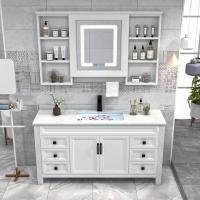 落地式浴室柜组合洗手洗脸盆柜CIAA小户型碳纤维洗漱台卫生间卫浴镜柜