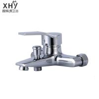 全铜新款三联式 淋浴龙头冷热批4分双孔入墙混水沐浴水龙头批