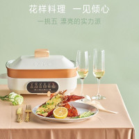 苏泊尔(SUPOR)JD3424D08 料理锅 电烧烤锅电火锅家用电烤锅 煎烤机方形烤盘 85MM加深 多功能