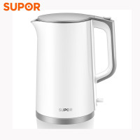 苏泊尔(SUPOR) SW-17S13A 电水壶 1.7L容量 全钢无缝内胆 双钢防烫保温 一键开盖 白灰英国品牌温控器