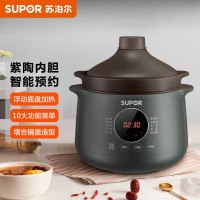 苏泊尔(SUPOR)电炖锅4L大容量电炖盅煮粥煲汤锅电砂锅优质紫陶内胆电煮锅DG40YC36