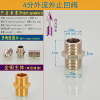 闪电客6专用分4厕所防反水箱角阀管马桶止回马桶分水止逆进水止回阀1阀 4分外流外(双外丝)