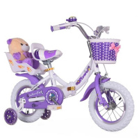 折叠儿童自行车公主车12/14/16/18寸小女孩童车2-3-6-8岁宝宝单车