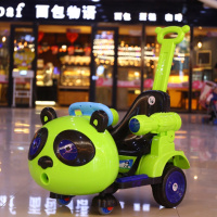 婴儿童电动车 手推车电动遥控车宝宝轻便4轮室内摇摆童车可坐玩具