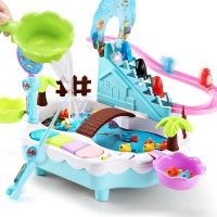 儿童钓鱼玩具池套装小猪爬楼梯男孩女孩1-3-6岁宝宝钓鱼磁性