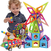 趣味卡块齿轮磁力片积木磁性磁铁男孩女孩提拉拼装儿童玩具