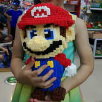 创意中小颗粒百变串联钻石积木超大玛丽成人减压拼装儿童玩具