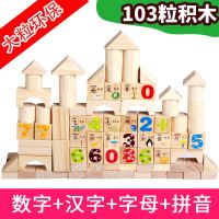 积木玩具拼插创意大小颗粒散装拼装木质玩具儿童玩具男女孩