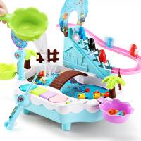 儿童钓鱼玩具套装电动爬楼梯男孩女孩1-3-6岁磁性早教捕鱼池