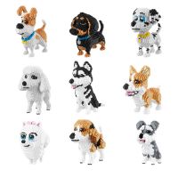 乐高积木玩具兼容宠物狗麦克哈士奇柯基犬钻石小颗粒积木玩具