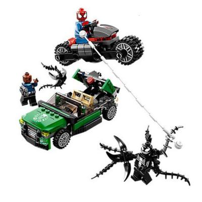 7104超级英雄蜘蛛侠大战毒液机车追踪兼容乐高76004拼装积木玩具
