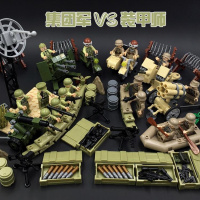 乐高积木军事人仔拼装二战特种兵八路军小人偶我的世界男孩玩具