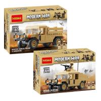 decool兼容乐高军事装甲车军事悍马车运输车第三方特种兵积木玩具